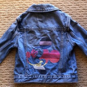 GAP Disney embroidered Mickey Mouse denim jacket